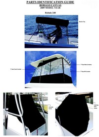 Robalo® 240CC Bimini-Top-Canvas-NO-Zippers-OEM-T™ Factory Bimini Top Replacement CANVAS (NO frame, sold separately) without Curtain Zippers, OEM (Original Equipment Manufacturer)