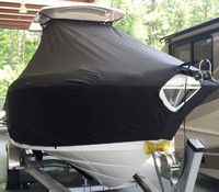Robalo® 240CC T-Top-Boat-Cover-Elite-1449™ Custom fit TTopCover(tm) (Elite(r) Top Notch(tm) 9oz./sq.yd. fabric) attaches beneath factory installed T-Top or Hard-Top to cover boat and motors
