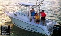 Photo of Robalo 2440 Cuddy, 2000: Hard-Top, viewed from Port Rear (Factory OEM website photo) 