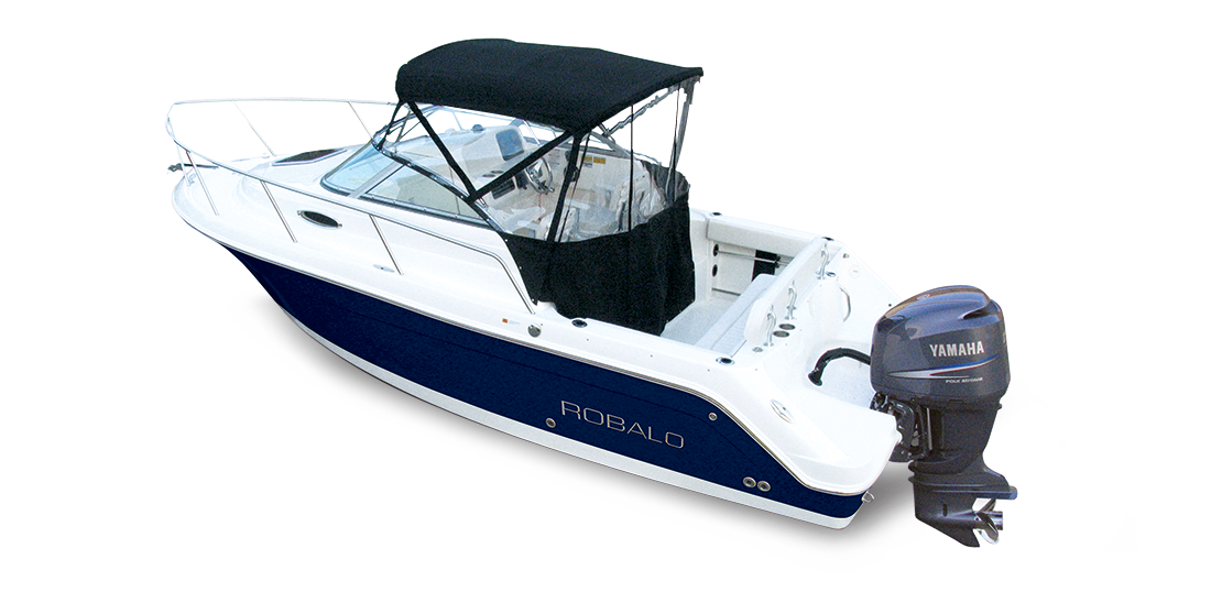 Robalo 245WA, 2015 BiminiTop,, FrontConnector SideCurtains AftDrop
