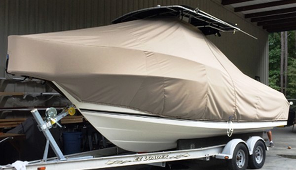 Robalo R230, 20xx, TTopCovers™ T-Top boat cover, port front