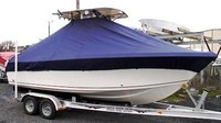 Sailfish® 216CC T-Top-Boat-Cover-Elite™ Custom fit TTopCover(tm) (Elite(r) Top Notch(tm) 9oz./sq.yd. fabric) attaches beneath factory installed T-Top or Hard-Top to cover boat and motors
