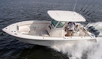Photo of Sailfish 272cc, 2023 Factory Fiberglass T-Top, viewed from Port Side, Above 