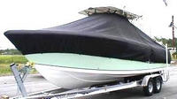 Sailfish® 2860CC T-Top-Boat-Cover-Elite-1799™ Custom fit TTopCover(tm) (Elite(r) Top Notch(tm) 9oz./sq.yd. fabric) attaches beneath factory installed T-Top or Hard-Top to cover boat and motors