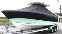 Sailfish® 286CC T-Top-Boat-Cover-Elite-1949™ Custom fit TTopCover(tm) (Elite(r) Top Notch(tm) 9oz./sq.yd. fabric) attaches beneath factory installed T-Top or Hard-Top to cover boat and motors