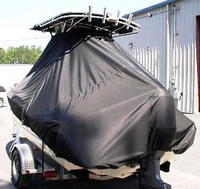 Scout® 185SF T-Top-Boat-Cover-Elite-949™ Custom fit TTopCover(tm) (Elite(r) Top Notch(tm) 9oz./sq.yd. fabric) attaches beneath factory installed T-Top or Hard-Top to cover boat and motors
