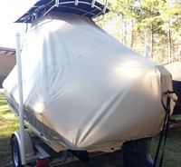 Photo of Scout 187SF 20xx T-Top Boat-Cover, viewed from Port Rear 