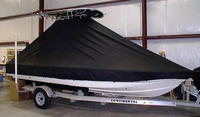 Scout® 200 Bay Scout T-Top-Boat-Cover-Sunbrella-1399™ Custom fit TTopCover(tm) (Sunbrella(r) 9.25oz./sq.yd. solution dyed acrylic fabric) attaches beneath factory installed T-Top or Hard-Top to cover entire boat and motor(s)