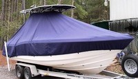 Photo of Scout 235 Sportfish Hard-T-Top 20xx T-Top Boat-Cover, viewed from Starboard Front 