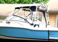 Photo of Scout 242 Abaco, 2003: Hard-Top, Connector, Side Curtains, Aft-Drop-Curtain, viewed from Port Rear 