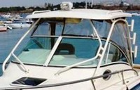 Photo of Scout 245 Abaco, 2010: Hard-Top, Visor, Side Curtains, Aft-Drop-Curtain, viewed from Port Front 