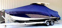 Scout® 262 Sportfish T-Top-Boat-Cover-Sunbrella-1999™ Custom fit TTopCover(tm) (Sunbrella(r) 9.25oz./sq.yd. solution dyed acrylic fabric) attaches beneath factory installed T-Top or Hard-Top to cover entire boat and motor(s)