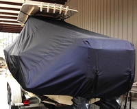 Scout® 275 LXF T-Top-Boat-Cover-Elite-1849™ Custom fit TTopCover(tm) (Elite(r) Top Notch(tm) 9oz./sq.yd. fabric) attaches beneath factory installed T-Top or Hard-Top to cover boat and motors