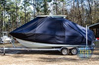 Photo of Sea Fox® 226DC Traveler 20xx TTopCover™ T-Top boat cover, viewed from Port Side 