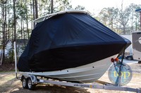Photo of Sea Fox® 226DC Traveler 20xx T-Top Boat-Cover, viewed from Starboard Front 