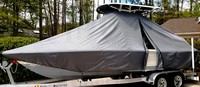 Sea Hunt® BX22BR T-Top-Boat-Cover-Elite-1099™ Custom fit TTopCover(tm) (Elite(r) Top Notch(tm) 9oz./sq.yd. fabric) attaches beneath factory installed T-Top or Hard-Top to cover boat and motors
