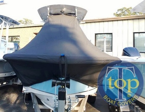 Sea Hunt BX25BR, 20xx, TTopCovers™ T-Top boat cover front