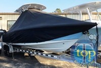 Photo of Sea Hunt® BX25FS 20xx T-Top Boat-Cover, viewed from Starboard Front 