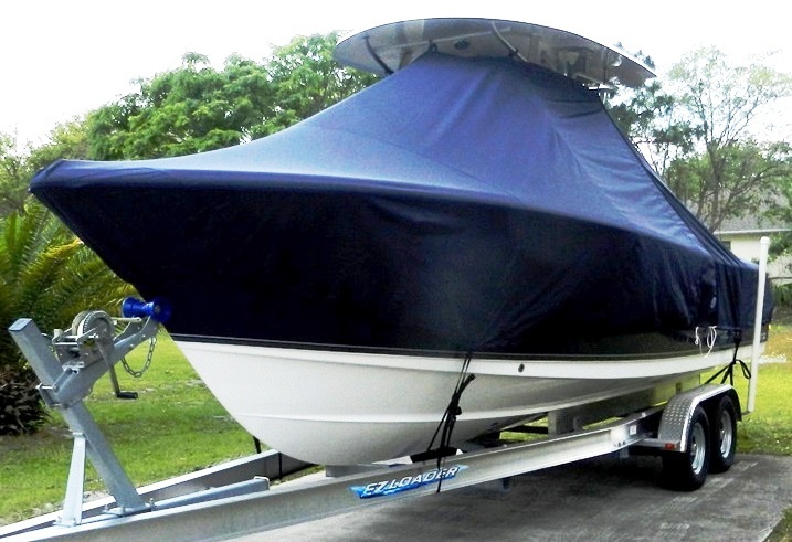 Sea Hunt Gamefish 25, 2012, TTopCovers™ T-Top boat cover, port front
