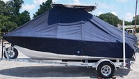 Photo of Sea Hunt® Triton-188 20xx T-Top Boat-Cover, viewed from Port Side 