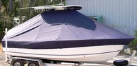 Sea Hunt® Triton 202 T-Top-Boat-Cover-Wmax-949™ Custom fit TTopCover(tm) (WeatherMAX(tm) 8oz./sq.yd. solution dyed polyester fabric) attaches beneath factory installed T-Top or Hard-Top to cover entire boat and motor(s)