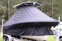 Sea Hunt® Triton 207 T-Top-Boat-Cover-Elite-1099™ Custom fit TTopCover(tm) (Elite(r) Top Notch(tm) 9oz./sq.yd. fabric) attaches beneath factory installed T-Top or Hard-Top to cover boat and motors