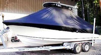 Sea Hunt® Triton 220 T-Top-Boat-Cover-Elite-1099™ Custom fit TTopCover(tm) (Elite(r) Top Notch(tm) 9oz./sq.yd. fabric) attaches beneath factory installed T-Top or Hard-Top to cover boat and motors