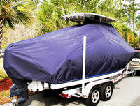 Photo of Sea Hunt® Triton-225 20xx TTopCover™ T-Top boat cover, viewed from Starboard Rear 