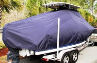 Photo of Sea Hunt® Ultra-225 2013: T-Top Boat-Cover Black, viewed from Starboard Rear 