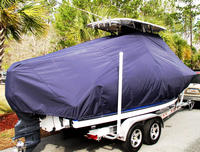 Photo of Sea Hunt® Ultra-225 20xx TTopCover™ T-Top boat cover, viewed from Starboard Rear 