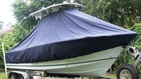 Photo of Sea Hunt® Ultra-235 20xx T-Top Boat-Cover, viewed from Starboard Front 