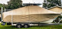 Photo of Sea Hunt® Ultra-255 20xx T-Top Boat-Cover, viewed from Starboard Side 