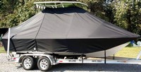 Photo of Sea-Pro® 208 Bay 20xx T-Top Boat-Cover, viewed from Starboard Front 