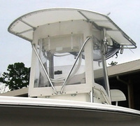 Photo of Sea-Pro® 220CC, 2002: Factory T-Top, Spray-Shield, viewed from Port Front 