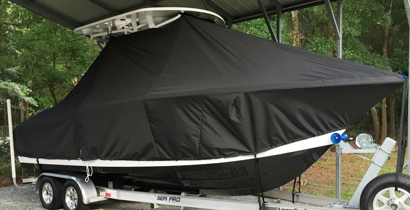 Sea Pro 239CC, 20xx, TTopCovers™ T-Top boat cover, starboard front