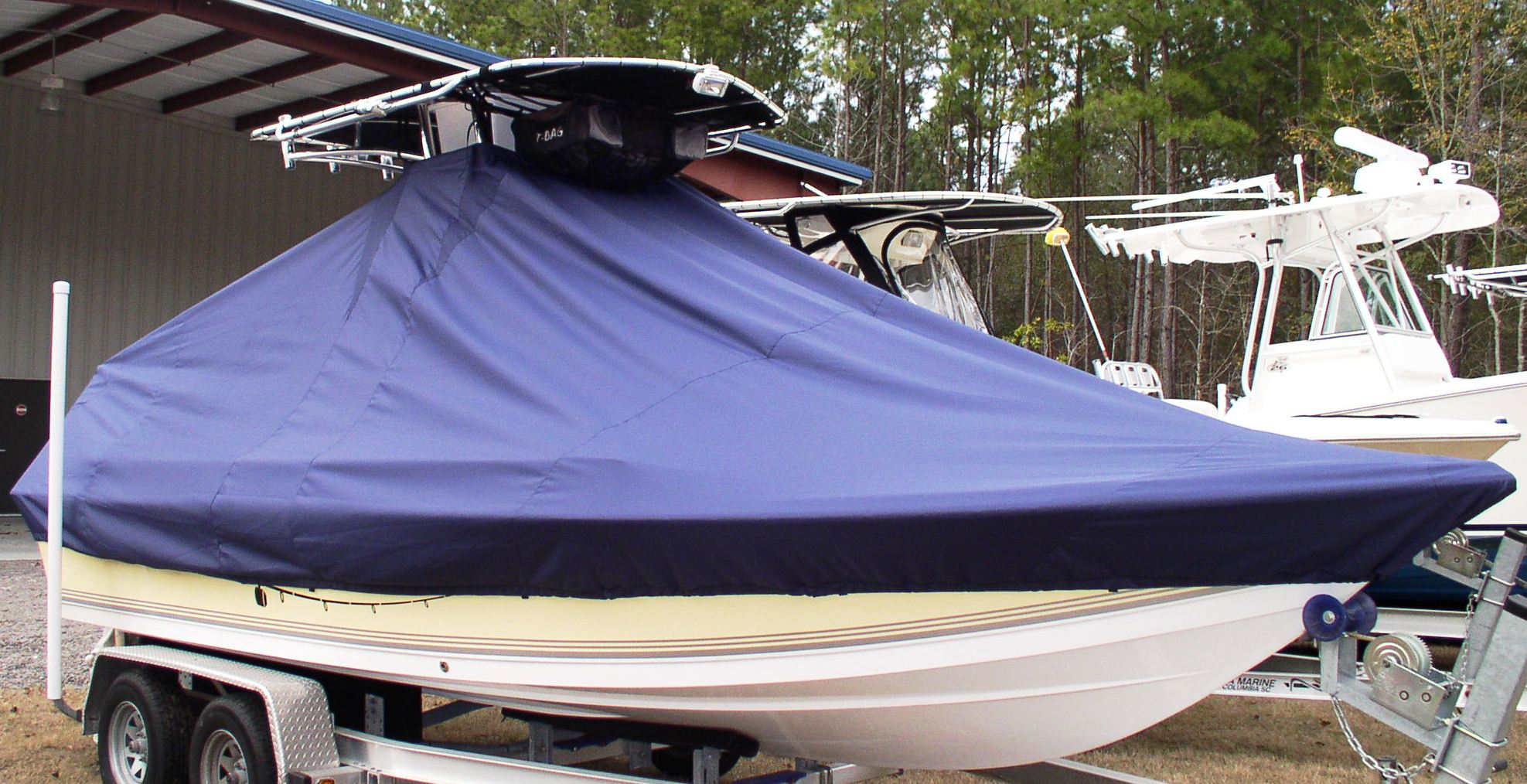 Sea Pro SV2100CC, 19xx, TTopCovers™ T-Top boat cover, starboard front