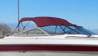 Sea Ray® 200 Bowrider Convertible-Top-Canvas-Frame-Zippered-Seamark-OEM-G2™ Factory CONVERTIBLE TOP CANVAS and FRAME with Zippers for Curtains (not included) with Mounting Hardware, connects to top of the factory windshield, OEM (Original Equipment Manufacturer) (Convertible-Tops may have been SeaMark(r) vinyl-lined Sunbrella(r) prior to 2008 through 2018, now they are Sunbrella(r) to avoid mold issues)