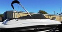 Photo of Sea Ray 200 Sundeck, 2007: Bimini Top in Boot, Bow Cover Cockpit Cover, viewed from Starboard Side 