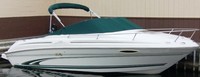 Sea Ray® 215 Express Cruiser Bimini-Top-Canvas-Frame-Zippered-OEM-G™ Factory Bimini CANVAS on FRAME with Zippers for OEM front Visor and Curtains) with Mounting Hardware, OEM (Original Equipment Manufacturer)