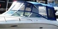 Photo of Sea Ray 225 Weekender, 2001: Bimini Top, Front Visor, Bimini Side Curtains, Camper Top, Camper Side and Aft Curtains, viewed from Port Front 