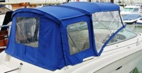 Photo of Sea Ray 225 Weekender, 2004: Bimini Top, Front Visor, Bimini Side Curtains, Camper Top, Camper Side and Aft Curtains, viewed from Starboard Rear 
