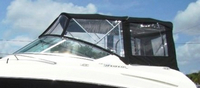 Photo of Sea Ray 240 Sundancer No Arch, 2007: Bimini Visor, Side Curtains, Camper Top, Camper Top, Side and Aft Curtains, viewed from Port Side 