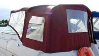 Sea Ray® 240 Sundancer Camper-Top-Side-Curtains-OEM-G0.5™ Pair Factory Camper SIDE CURTAINS (Port and Starboard sides) with Eisenglass windows zip to OEM Camper Top and Aft Curtain (not included), OEM (Original Equipment Manufacturer)