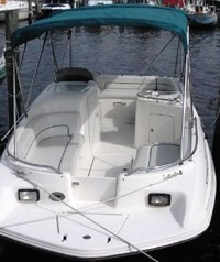 Photo of Sea Ray 240 Sundeck, 1998: Camper Top, Bimini Top, Front 
