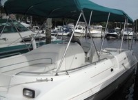 Photo of Sea Ray 240 Sundeck, 1998: Camper Top, Bimini Top, viewed from Port Front 