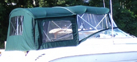 Photo of Sea Ray 245 Weekender, 2001: Bimini Top, Front Visor, Side Curtains, Camper Top, Camper Side and Aft Curtains, viewed from Starboard Rear 2 