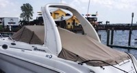 Photo of Sea Ray 260 Sundancer Arch, 2004: Cockpit Cover with Bimini Frame Cutouts, viewed from Starboard Rear 