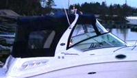Photo of Sea Ray 260 Sundancer Arch, 2007: Bimini Top, Visor, Side Curtains, Sunshade, Camper Top, Side and Aft Curtains, viewed from Starboard Side 