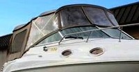 Photo of Sea Ray 260 Sundancer NO Arch, 2000: Bimini Top, Visor, Bimini Side Curtains, Camper Top, Camper Side Curtains, viewed from Starboard Front 