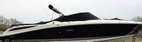 Photo of Sea Ray 270 SLX NO Arch, 2005: Bimini Top in Boot, Bow Cover Cockpit Cover, viewed from Starboard Side 